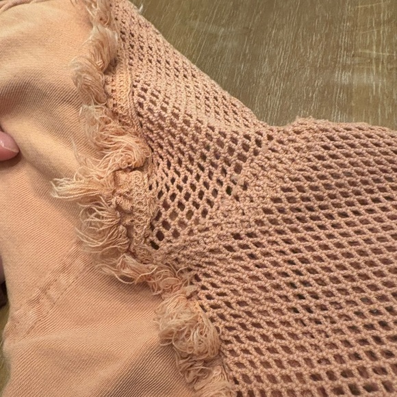 easel Peach Mesh-Sleeve Hoodie - Picture 3 of 7